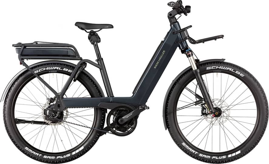 Riese & Muller Nevo GT Vario HS/47cm/lunar grey metallic /1125Wh /Nyon /Lock / Front Carrier